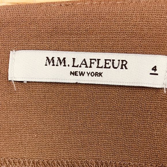 MM. LAFLEUR Greenpoint Pensil Skirt With Front Slit In Camel Color Size 4 - Picture 7 of 9